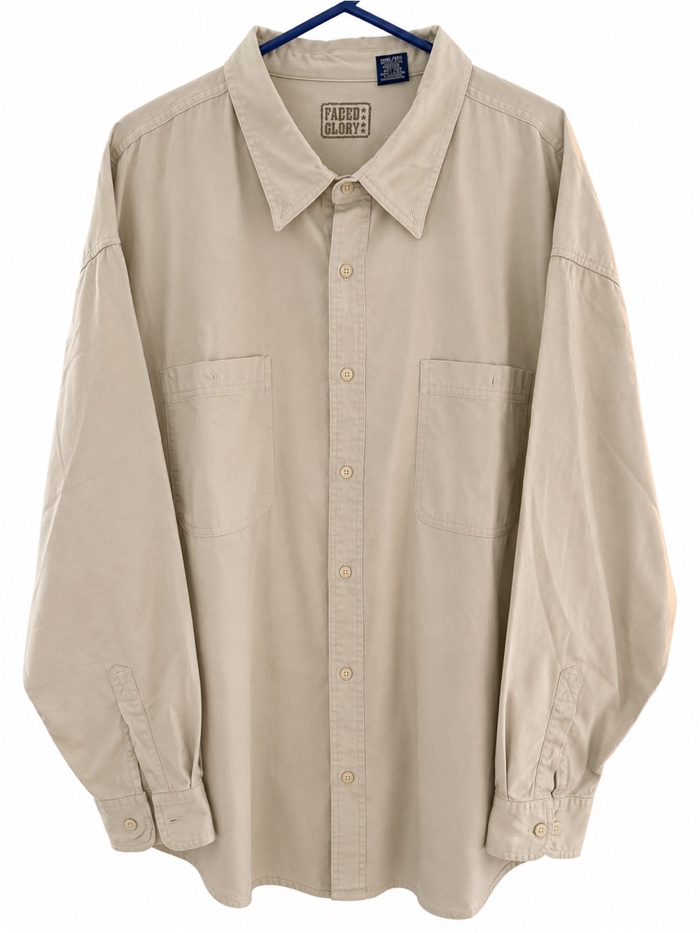 Faded Glory Neutral Beige Casual Shirt